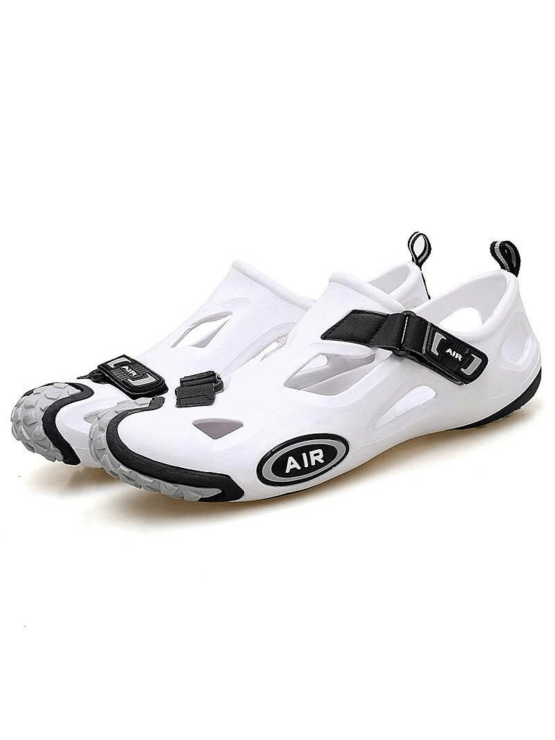 Outdoor men's soft sole water sandals with secure hasp, EVA upper, and rubber outsole for style and comfort. Perfect for summer adventures.